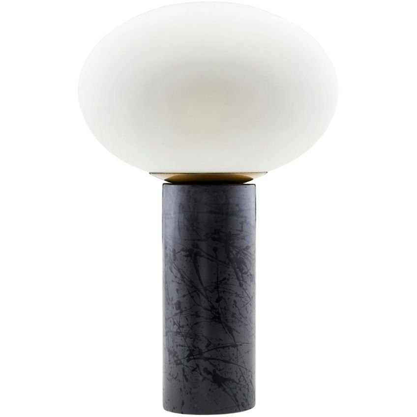 House Doctor Bílá skleněná stolní lampa Opal