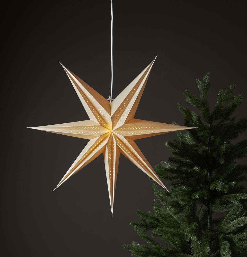 Béžová vánoční světelná dekorace ø 60 cm