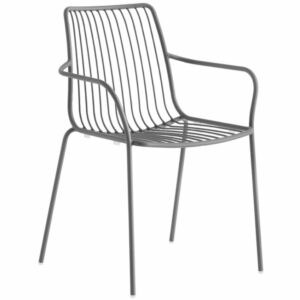 Pedrali Antracitově šedá kovová zahradní židle