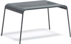 Šedý kovový zahradní konferenční stolek