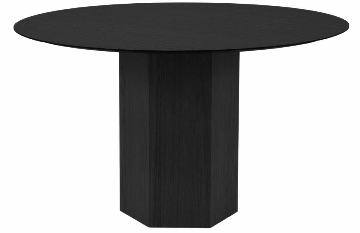 Černý dubový jídelní stůl Micadoni