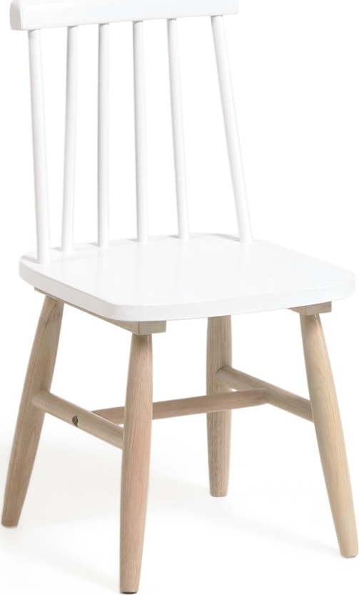 Bílá dětská židle z kaučukového dřeva