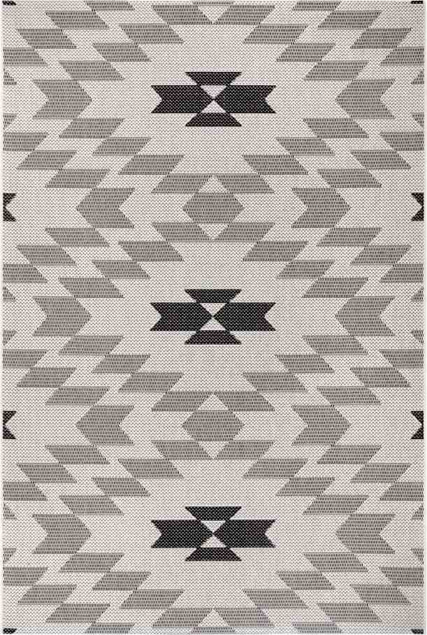 Černo-bílý venkovní koberec Ragami Geo