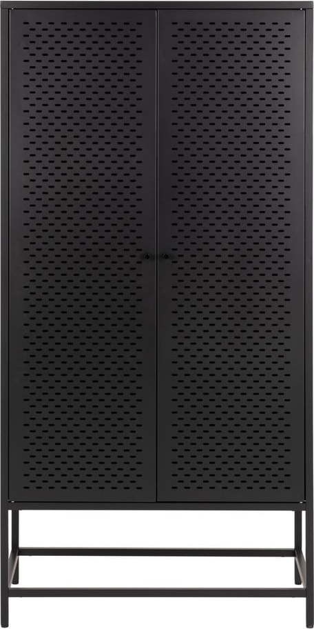 Černá kovová šatní skříň 80x160 cm Newcastle -