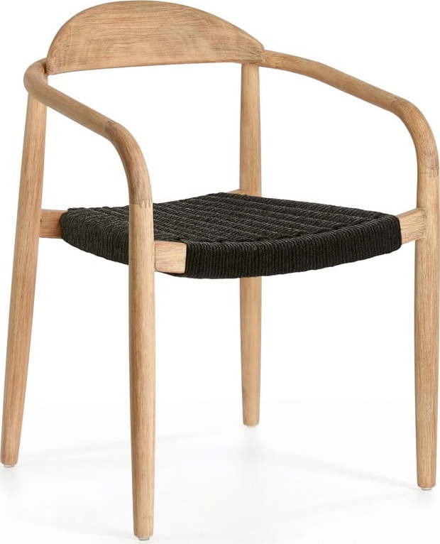 Dřevěná židle s čeným sedákem