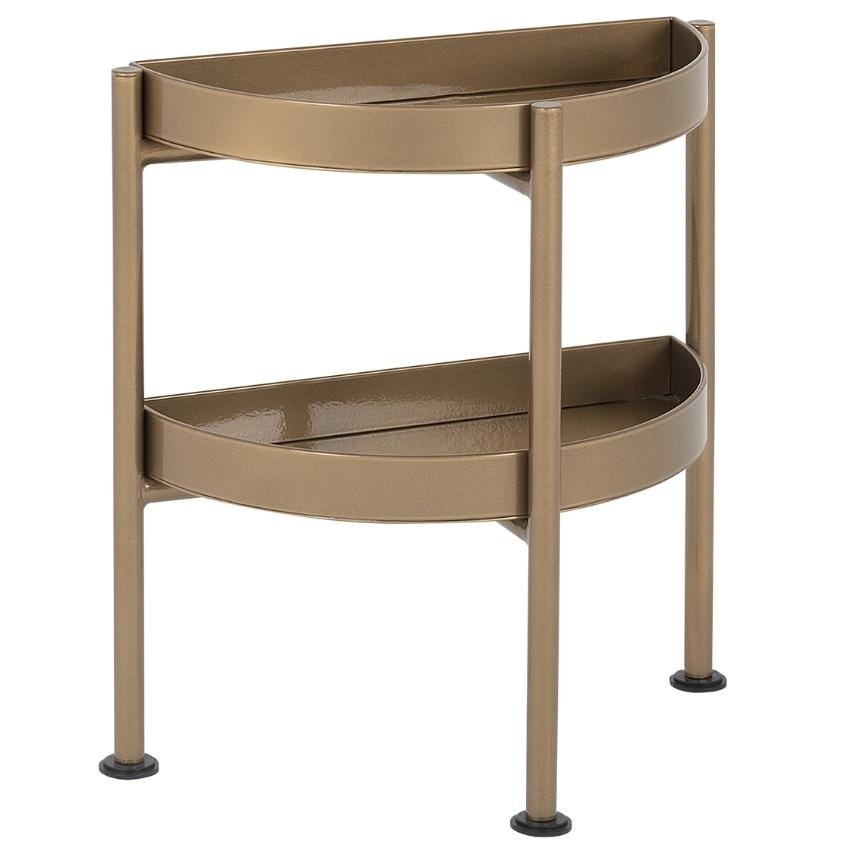 Nordic Design Zlatý kovový odkládací stolek Nollan