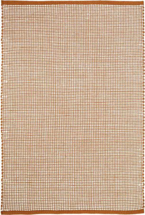 Oranžový koberec s podílem vlny 130x70