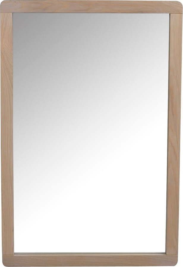 Světlé dubové zrcadlo Rowico