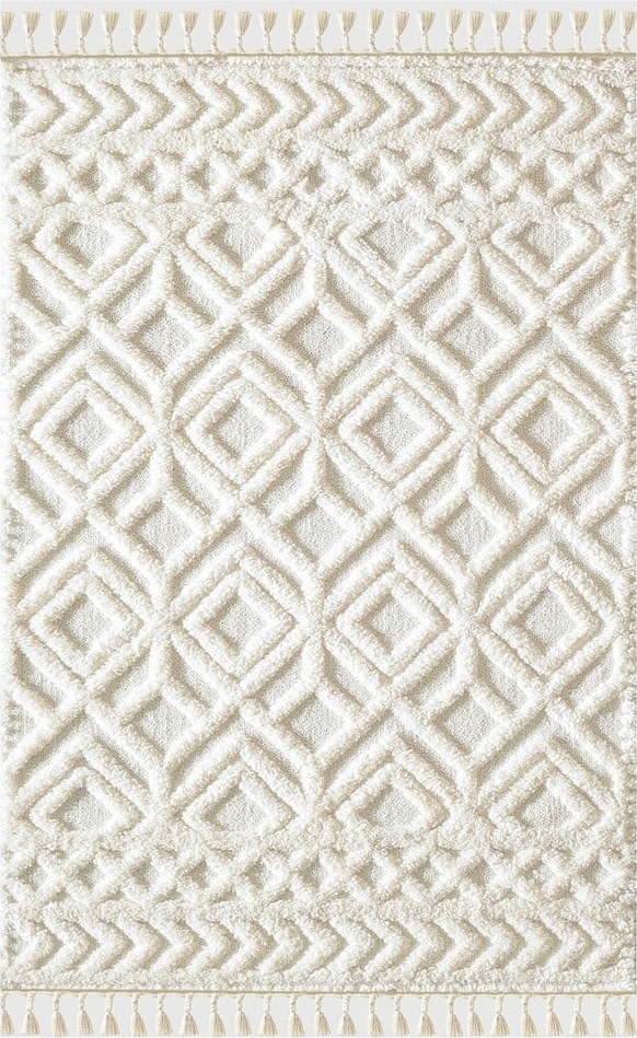 Béžový koberec 150x80 cm Shaggy