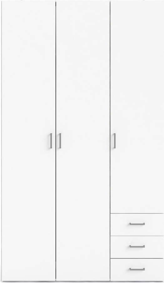 Bílá šatní skříň 116x200 cm