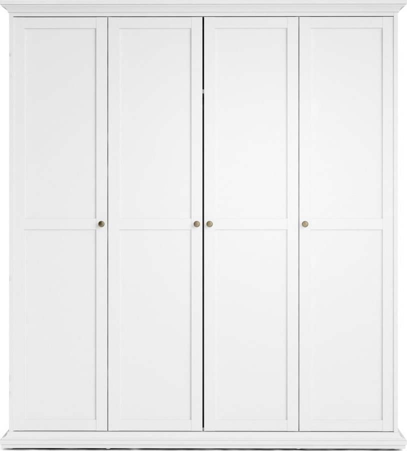 Bílá šatní skříň 181x201 cm