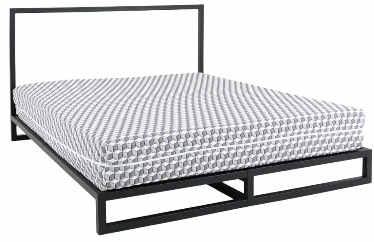Nordic Design Černá kovová  dvoulůžková postel