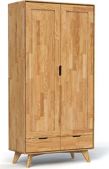 Šatní skříň z dubového dřeva 90x180 cm