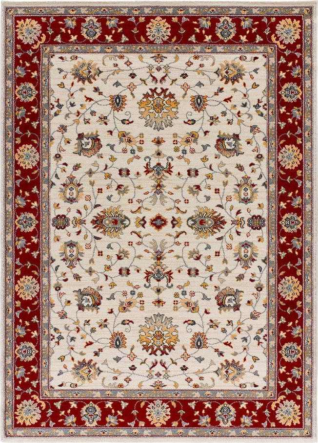 Červeno-krémový koberec 140x200 cm Classic