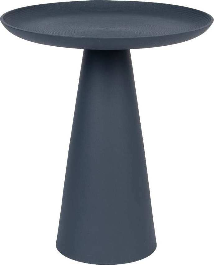 Modrý hliníkový odkládací stolek White Label