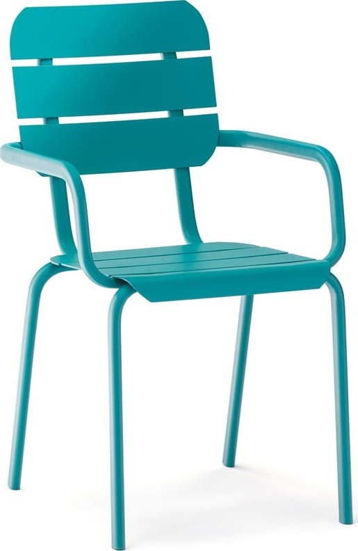 Sada 4 modrých zahradních židlí s