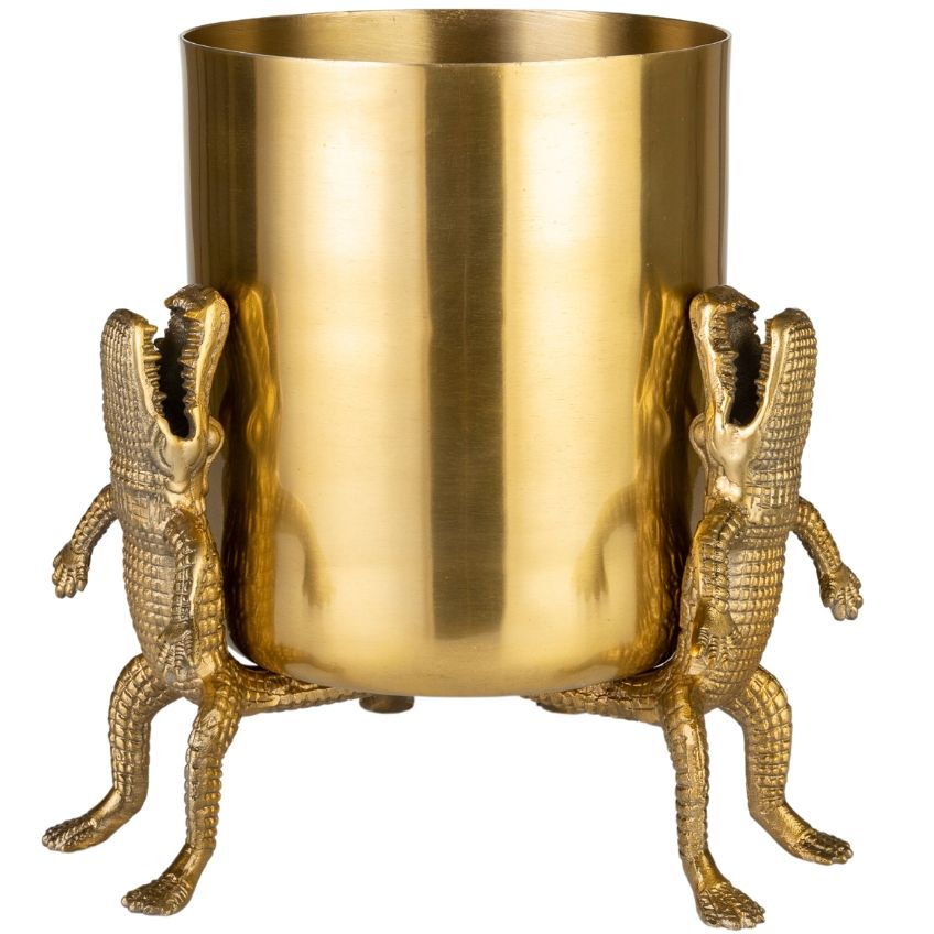 Zlatá kovová váza Bold Monkey Surrounded