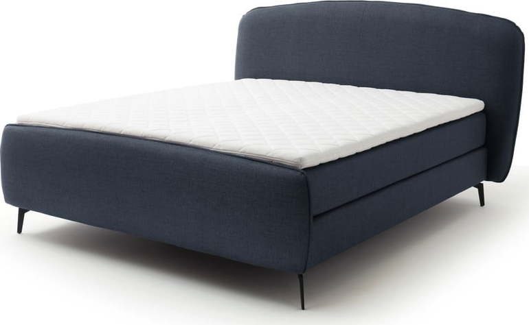 Modrá boxspring postel 160x200 cm Imola
