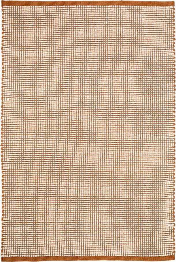Oranžový koberec s podílem vlny 170x110 cm Bergen
