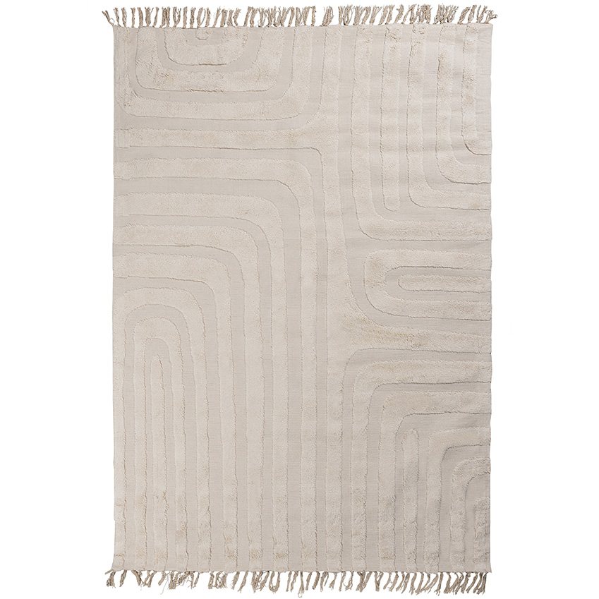 Hoorns Bílý bavlněný koberec Zola 170