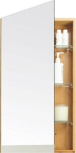 Bambusová skříňka do koupelny se zrcadlovými