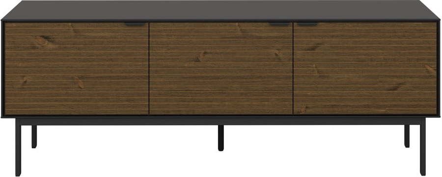 Černý TV stolek v dekoru borovice 150x54