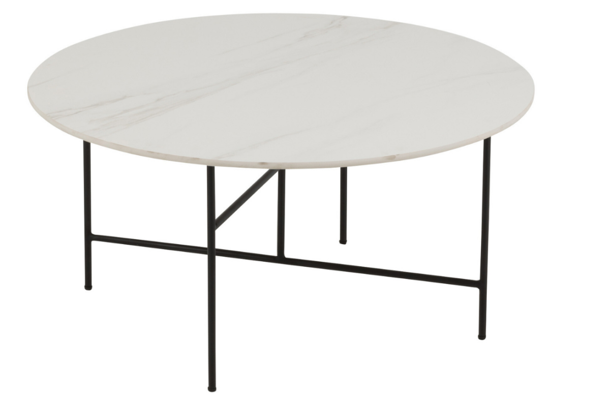 Bílý porcelánový konferenční stolek J-line