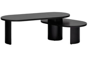 Černý dřevěný konferenční stolek Teulat Nori