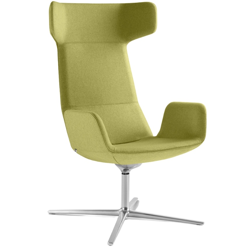 LD Seating ® Zelené látkové otočné