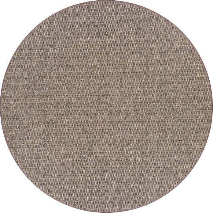 Hnědý kulatý koberec ø 160 cm