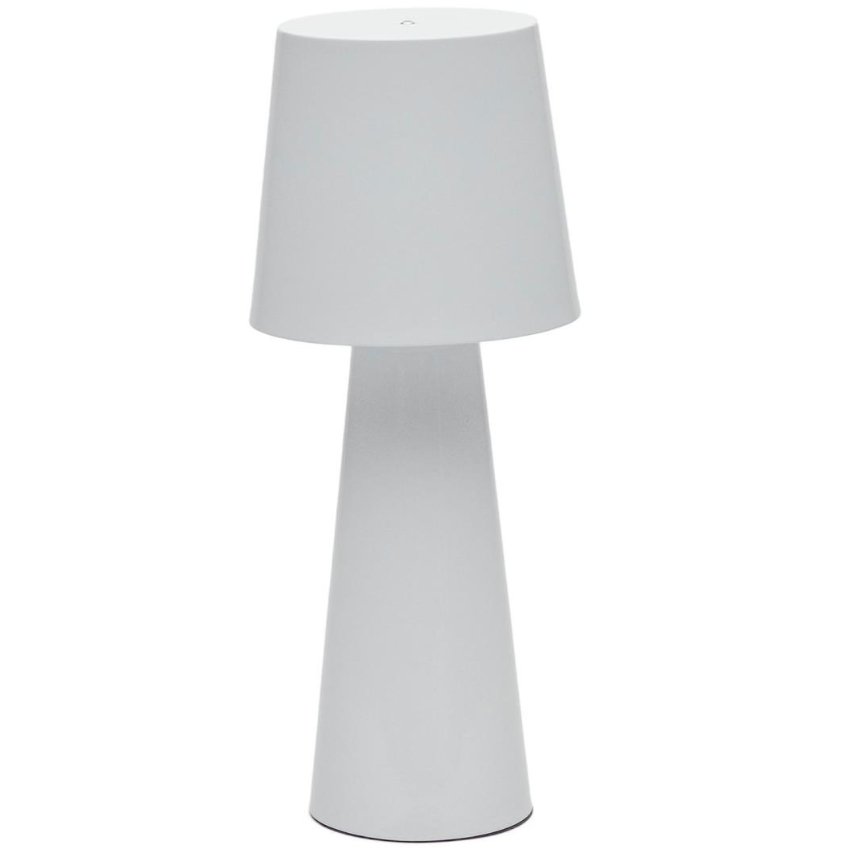 Bílá kovová stolní LED lampa Kave