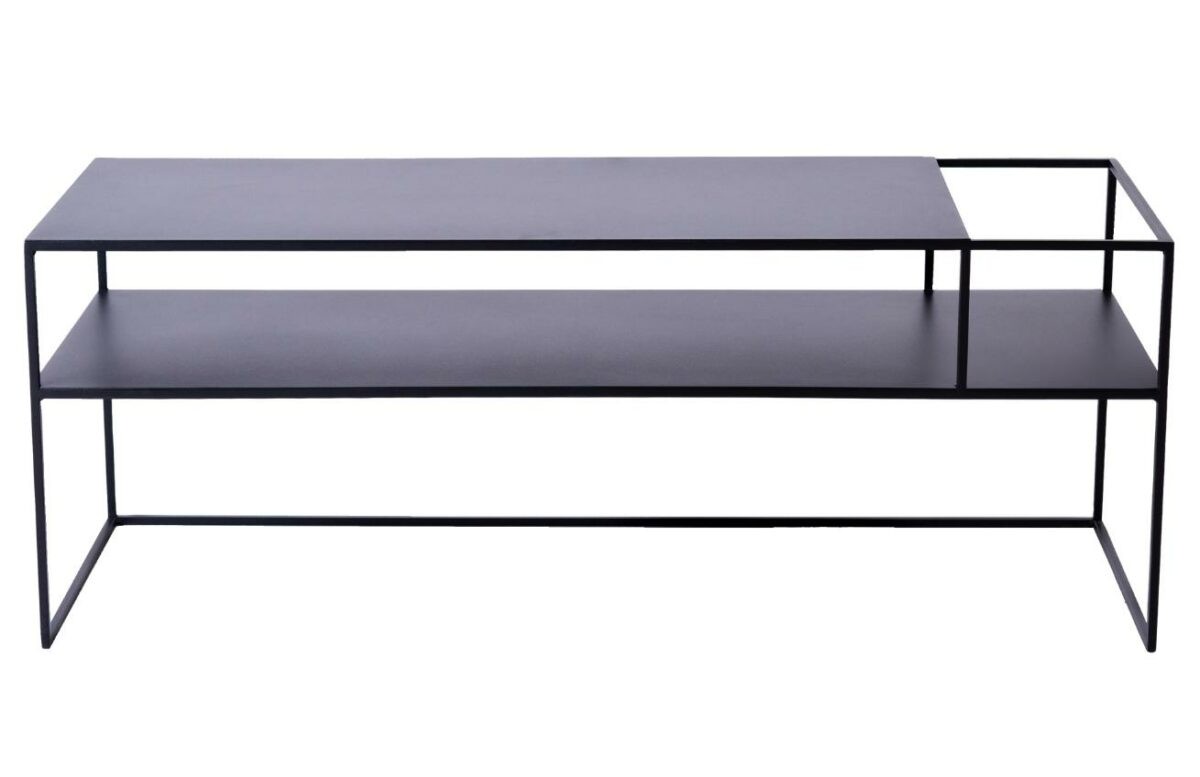 Nordic Design Černý kovový TV stolek Alonso
