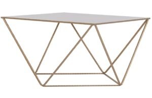 Nordic Design Zlatý kovový konferenční stolek Deryl