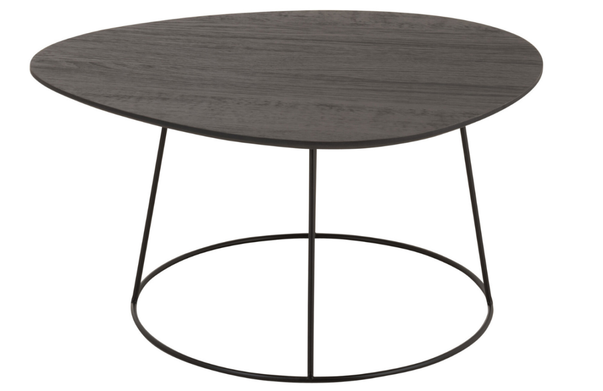 Tmavě hnědý dřevěný odkládací stolek J-line Taklo