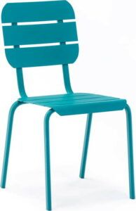 Sada 4 modrých zahradních židlí