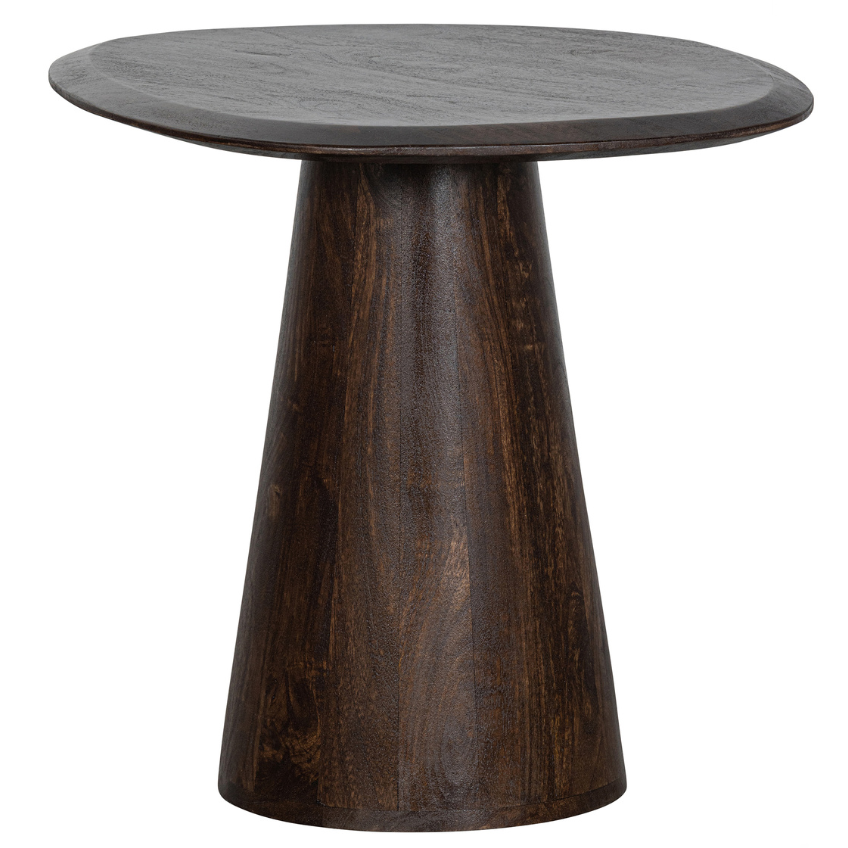 Hoorns Tmavě hnědý odkládací mangový stolek Poselt
