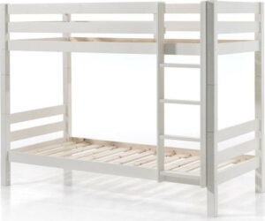 Bílá patrová dětská postel 90x200 cm