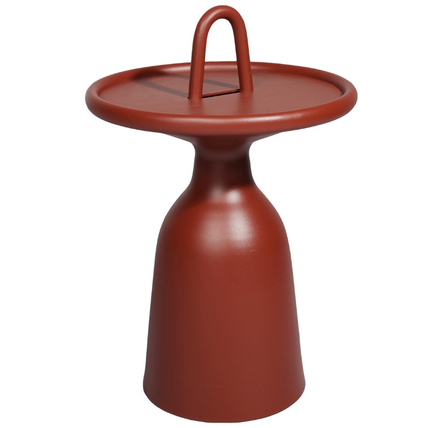 Červený hliníkový zahradní odkládací stolek No.104