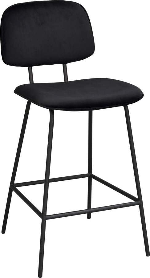 Černé barové židle v sadě 2 ks