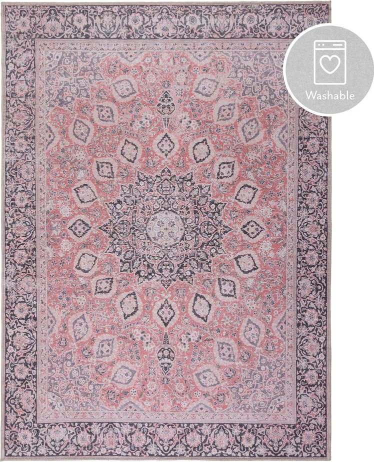 Růžový pratelný koberec 160x230 cm FOLD