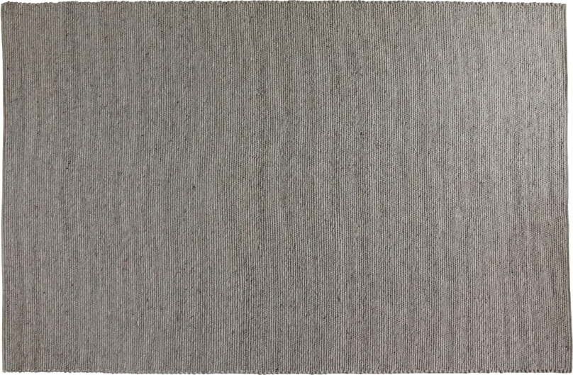 Šedý vlněný koberec 340x240 cm