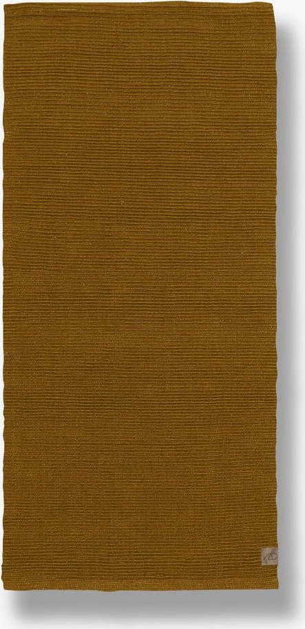 Jutový koberec běhoun v cihlové barvě 75x245 cm