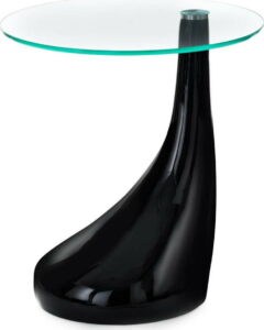 Kulatý odkládací stolek se skleněnou deskou ø