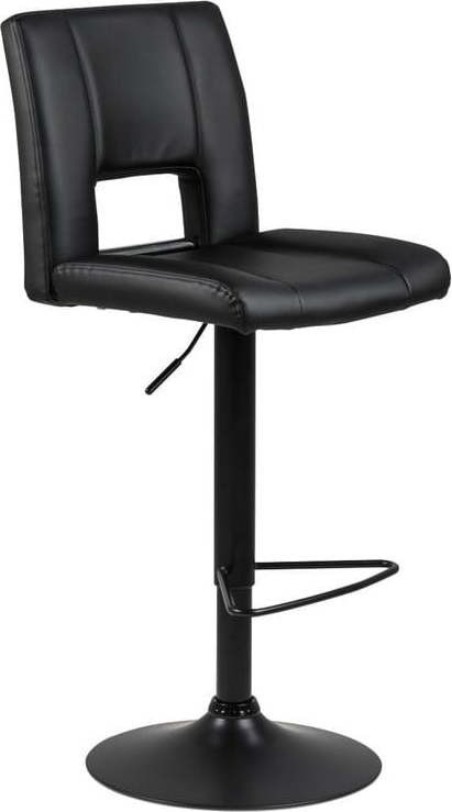 Černá barová židle s nastavitelnou