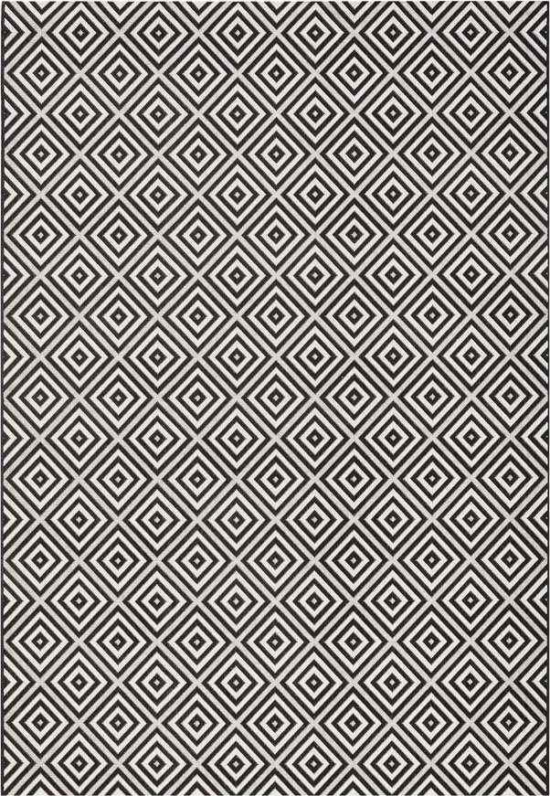 Černo-bílý venkovní koberec NORTHRUGS