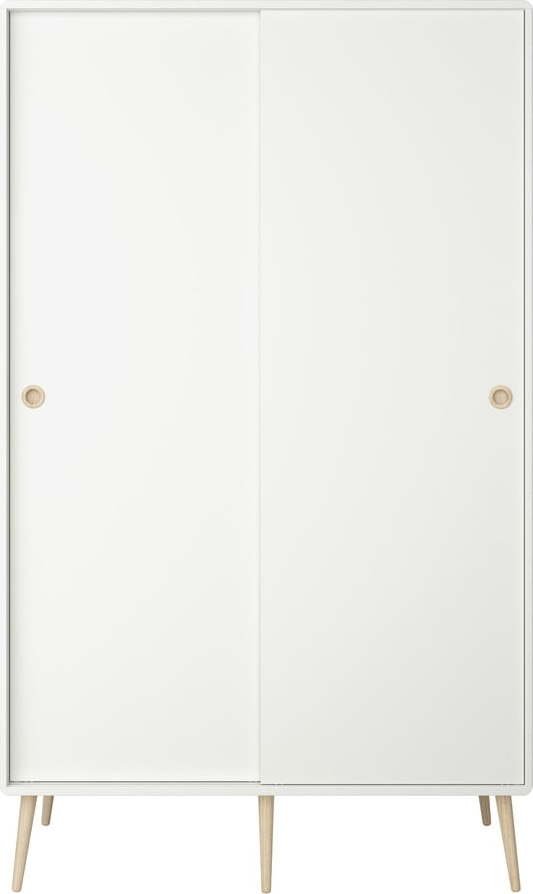 Bílá šatní skříň s posuvnými dveřmi 113x190