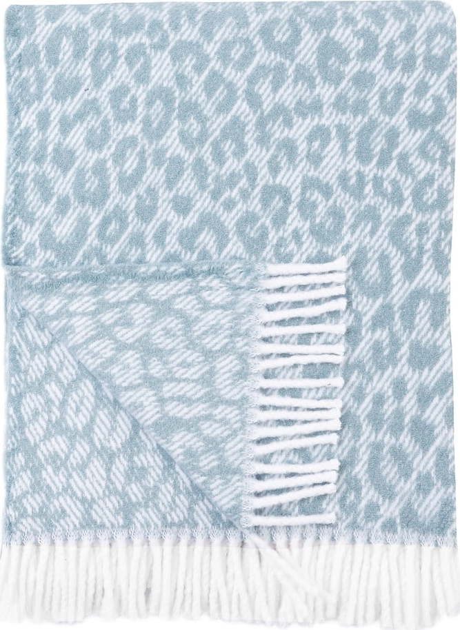 Modrý pléd s podílem bavlny Euromant Leopard