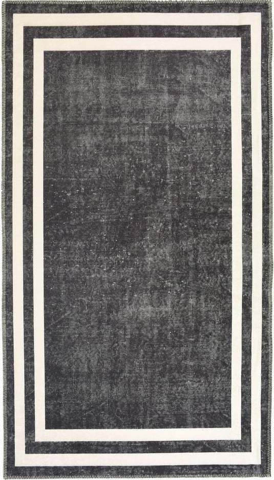 Bílo-šedý pratelný koberec 150x80 cm