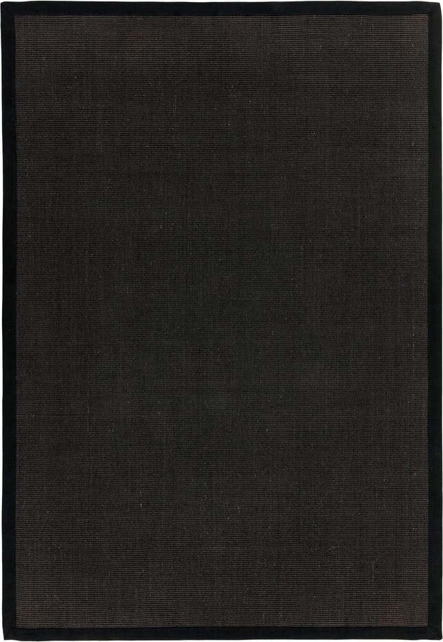 Černý koberec 230x160 cm Sisal