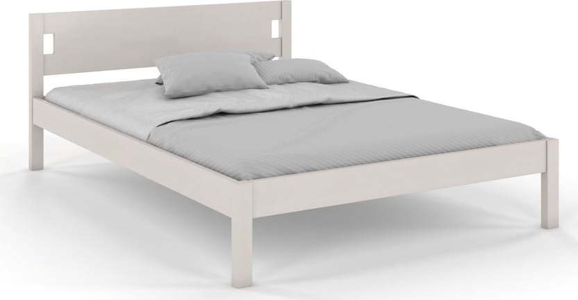 Bílá jednolůžková postel z borovicového dřeva 120x200